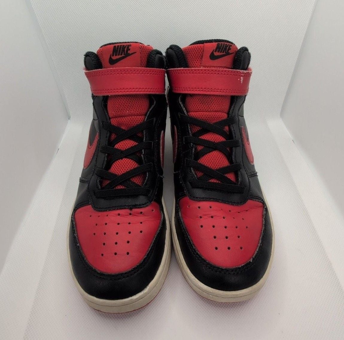 Nike Court Borough Mid 2 Size 3Y Black Red Sneakers 4