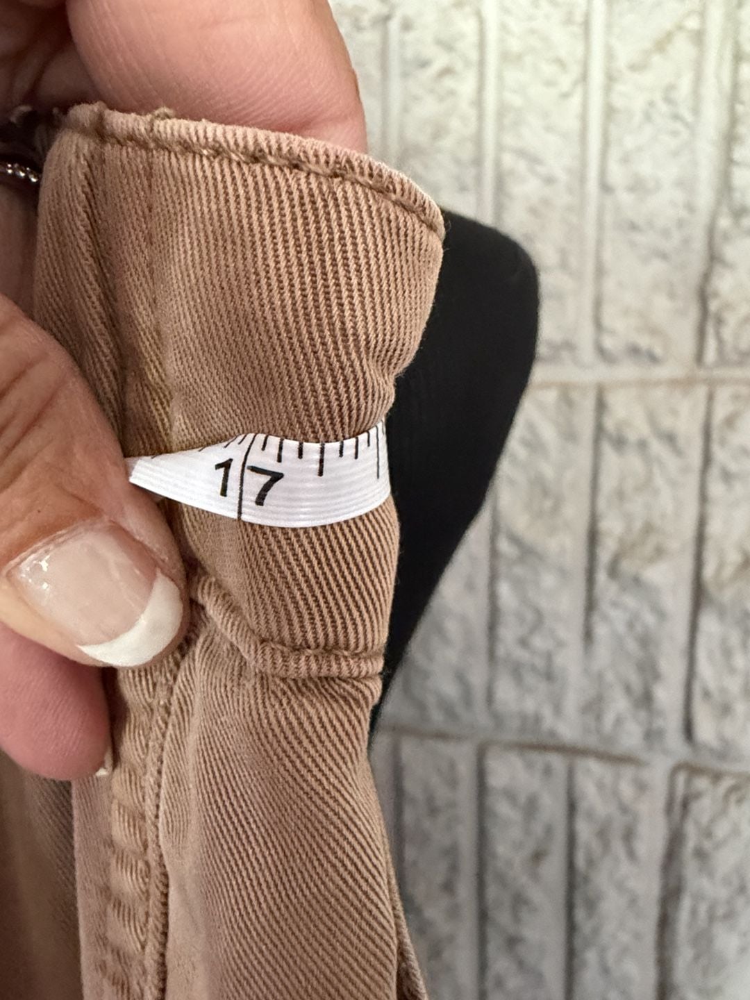 903 Risen Jeans Cargo Pants Size L Tan Zip Pockets 5