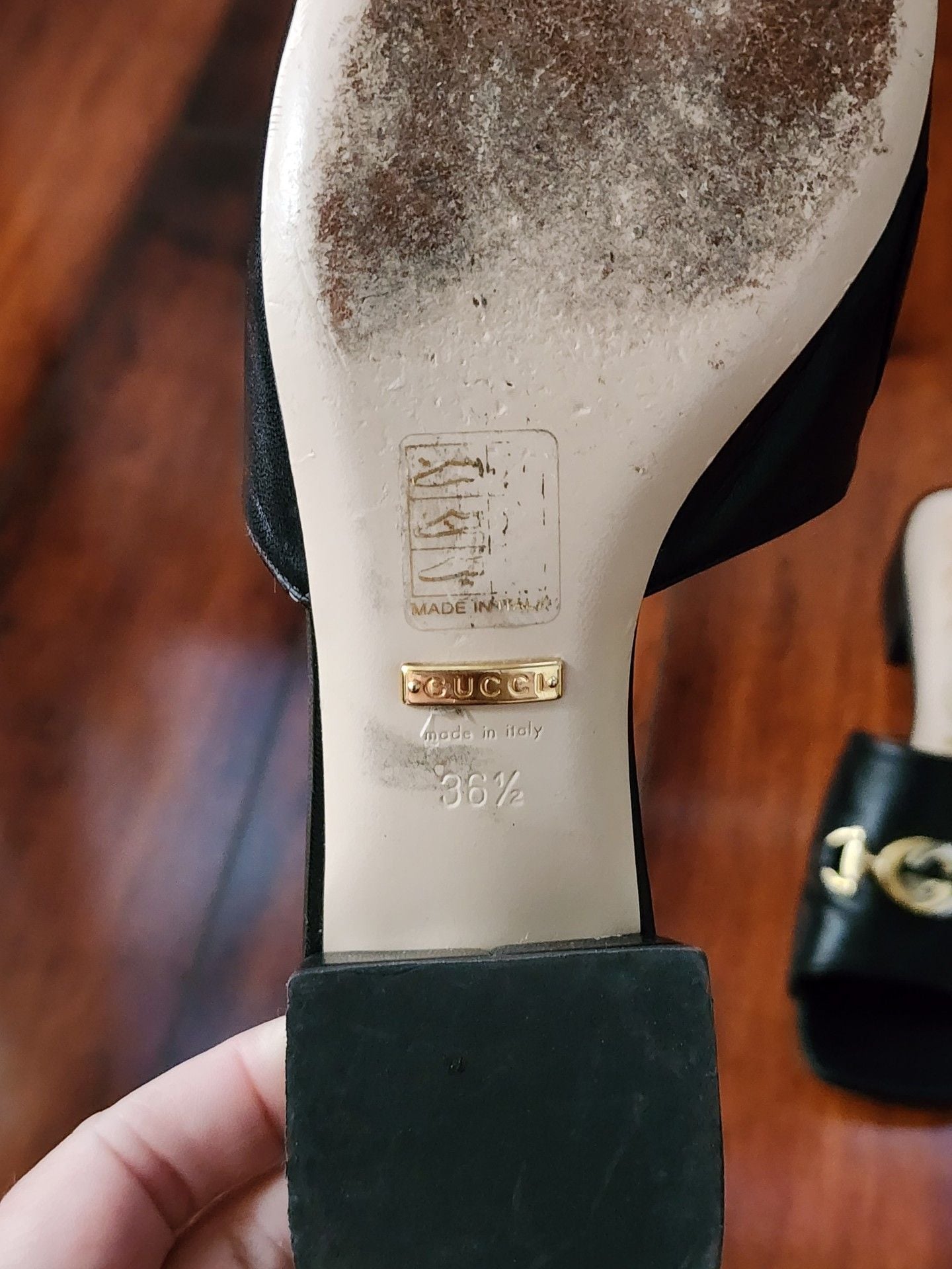Gucci Interlocking G Horsebit Leather Slides - Black Sandals, Shoes - GUC1795285 10