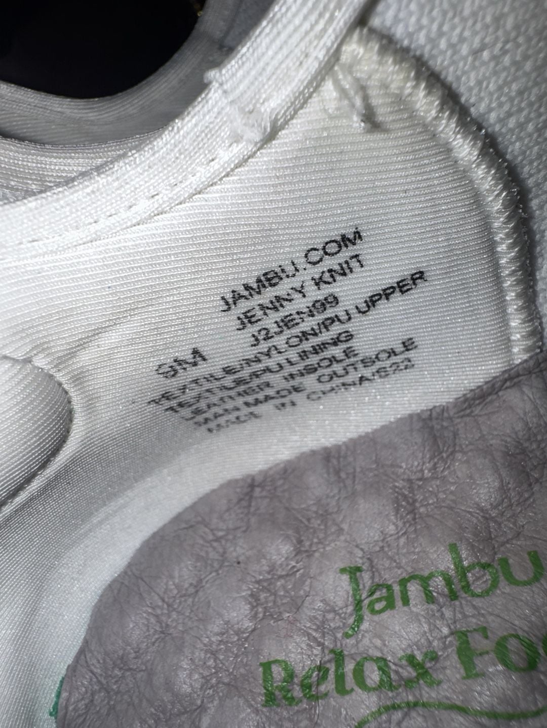 Jambu Jenny Knit Size 9M White Sneakers Relax Foam 5