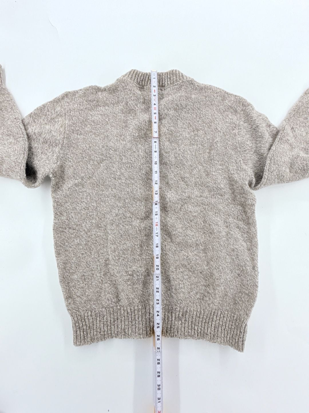 Vintage 80s Gap Clothing Co Ragg Wool Henley Sweater M Made USA Oatmeal 5