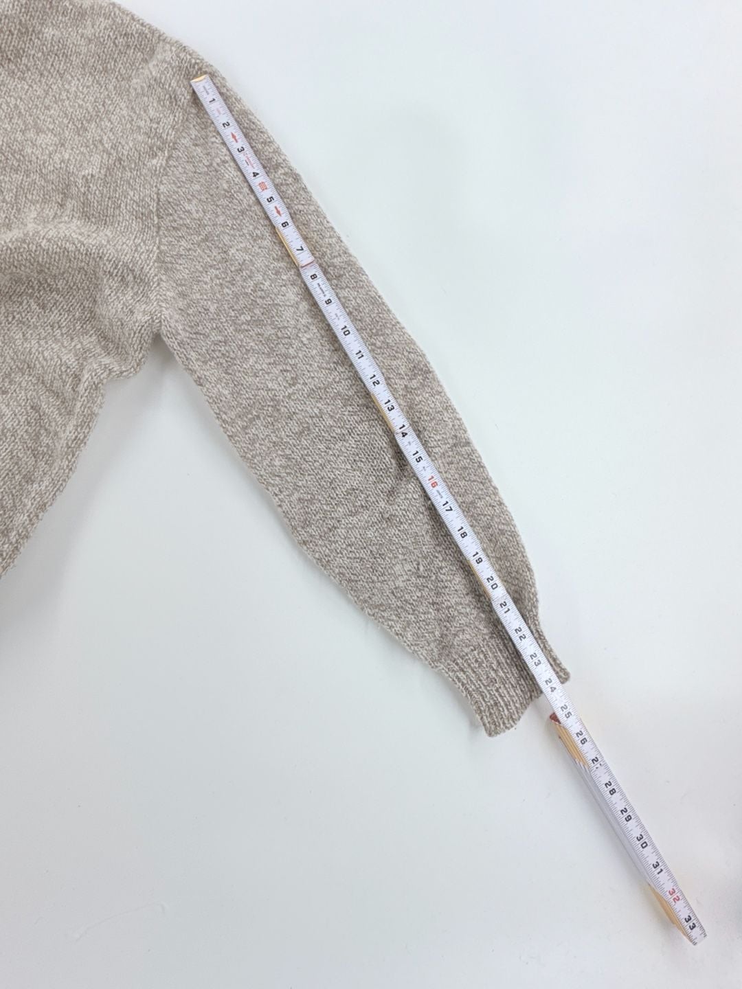 Vintage 80s Gap Clothing Co Ragg Wool Henley Sweater M Made USA Oatmeal 6