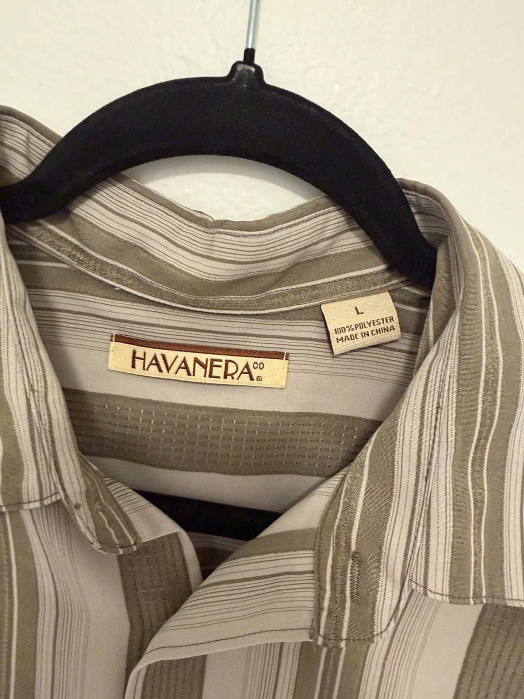Havanera Co. Striped Short Sleeve Button-Down Shirt Size L 4