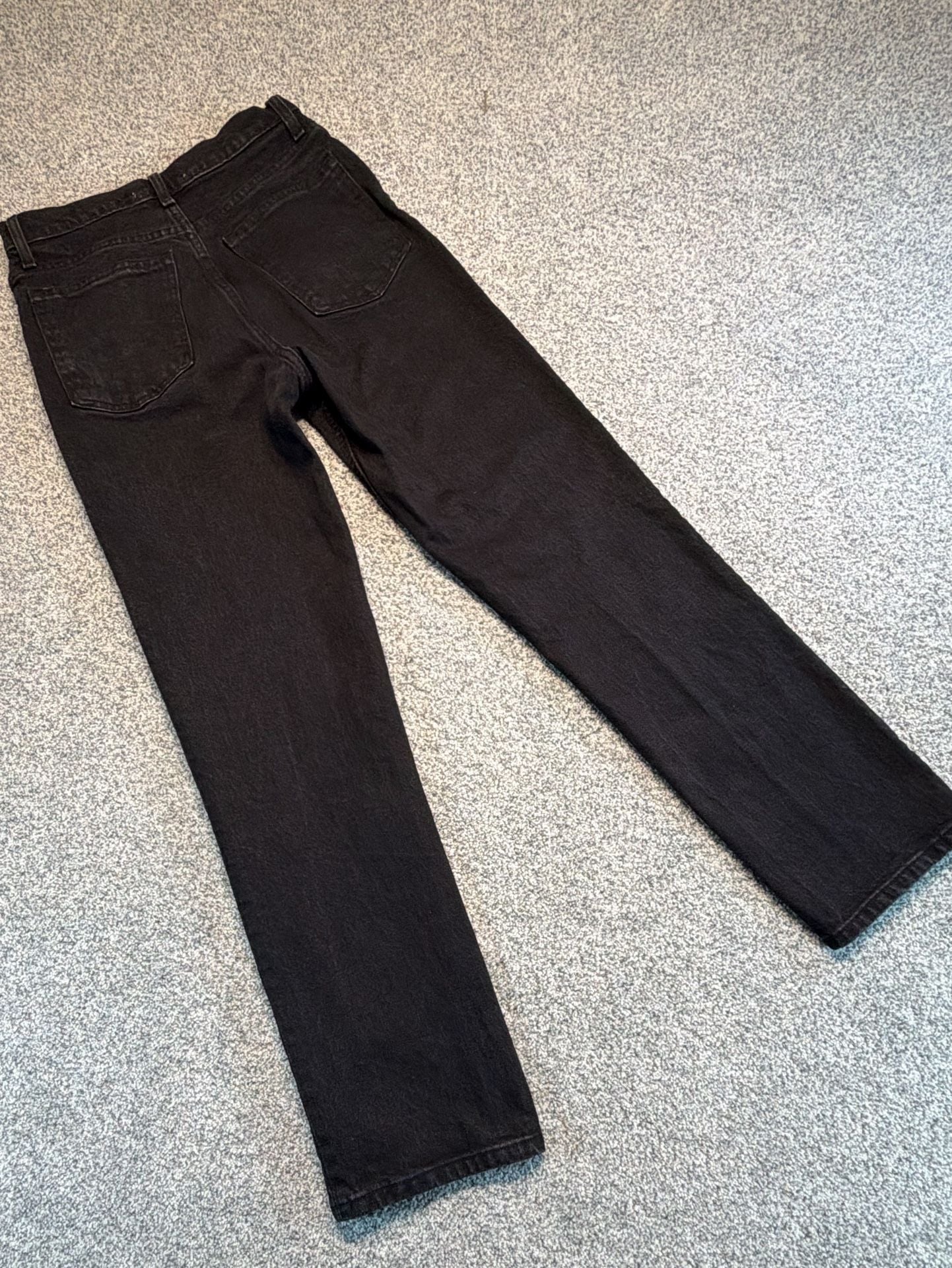 Abercrombie & Fitch The 90s Straight Ultra High Rise Size 28R Black Jeans 9