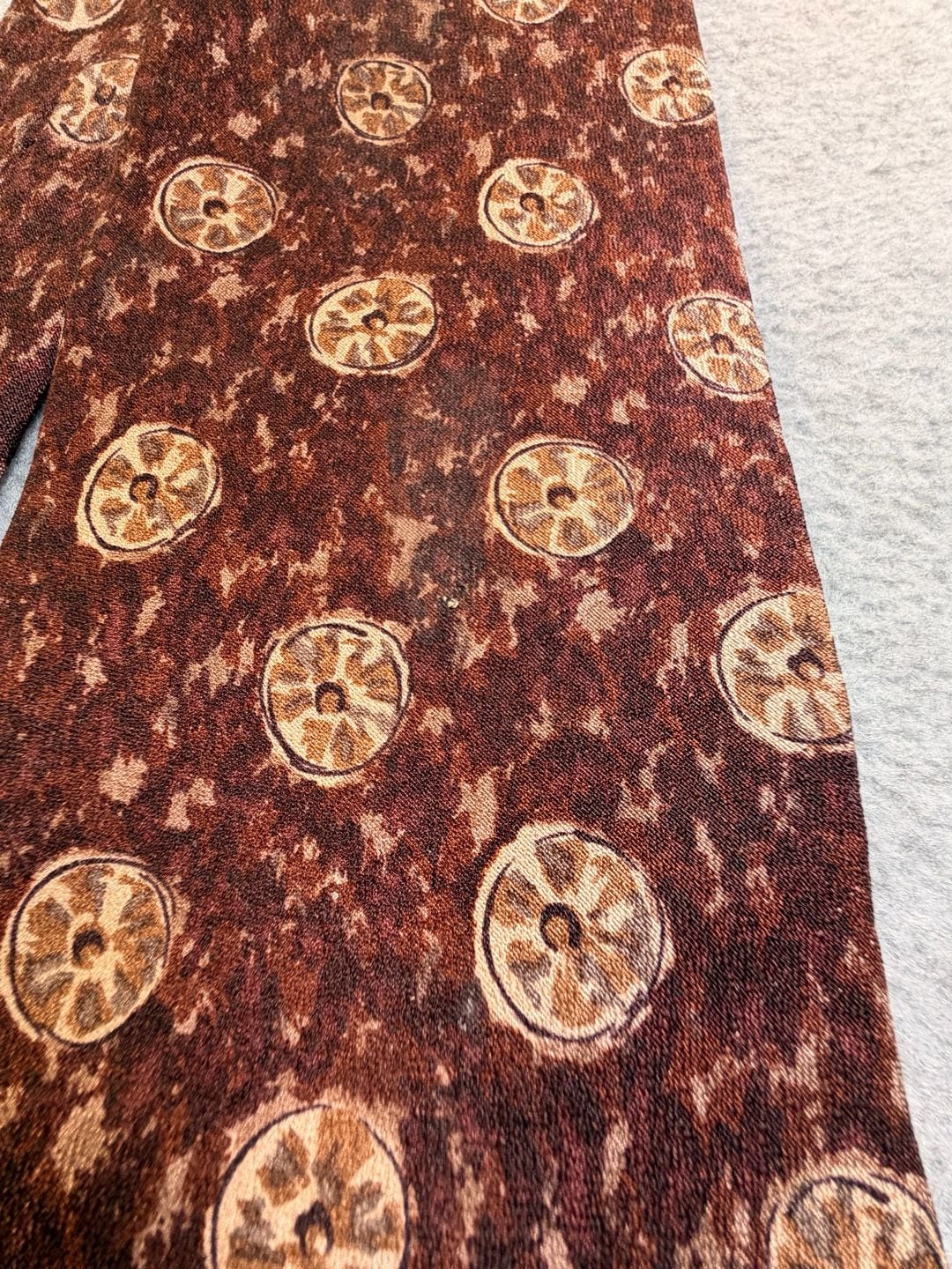 Joseph Abboud Brown Medallion Silk Necktie 1
