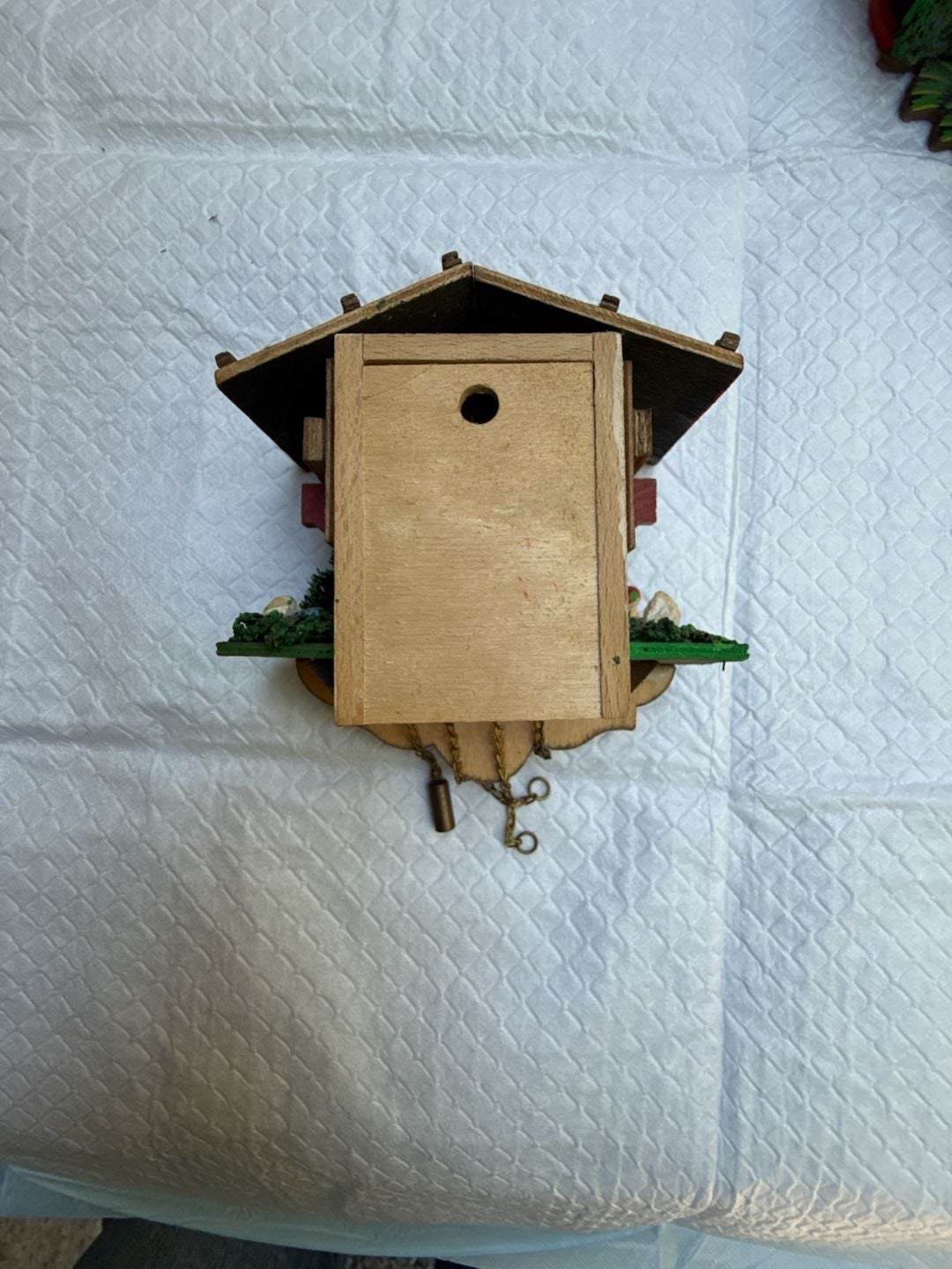 Vintage German Chalet Miniature Cuckoo Clock Wooden 2