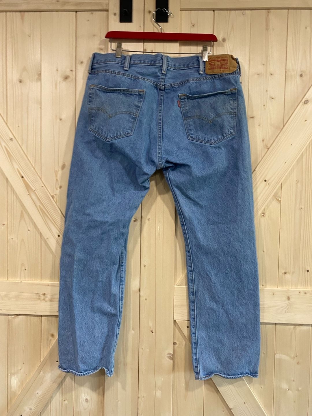 Levi's 501 Original Fit Jeans W38 L30 Blue Denim Button Fly 9