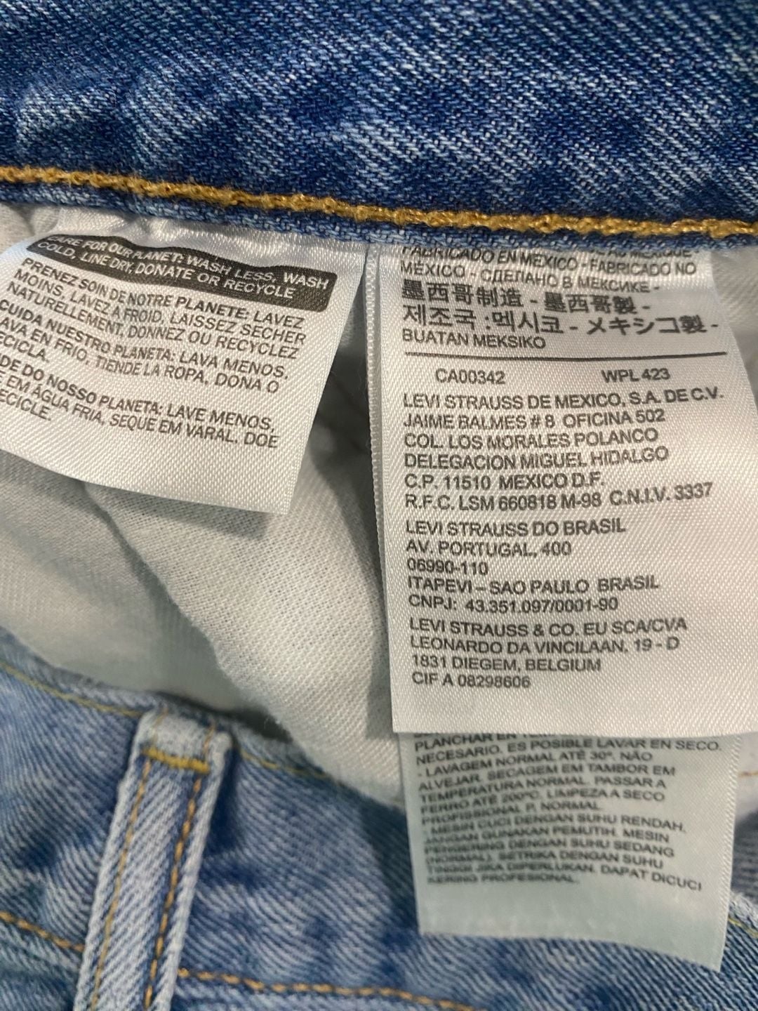 Levi's 501 Original Fit Jeans W38 L30 Blue Denim Button Fly 10