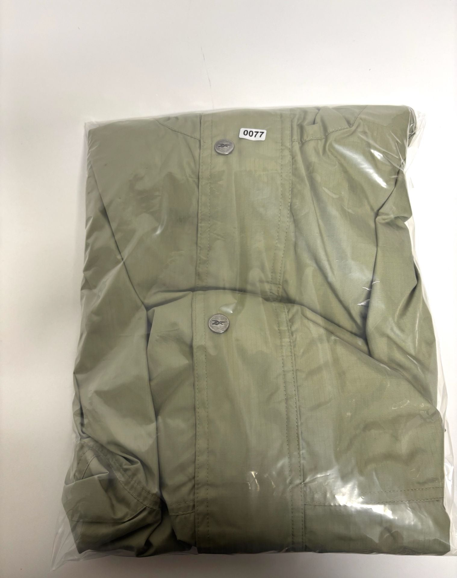 Reebok Hooded Jacket Size XL Khaki Windbreaker 11