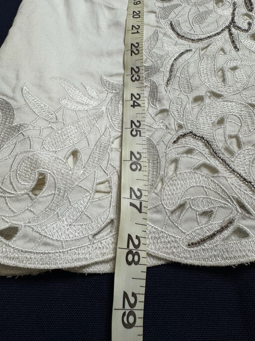 White House Black Market Strapless Embroidered Cutwork Dress 2 Ivory Bridal 7