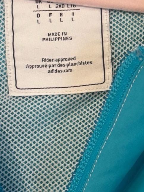 Adidas Courtside Windbreaker Jacket Size L White Teal Red 3
