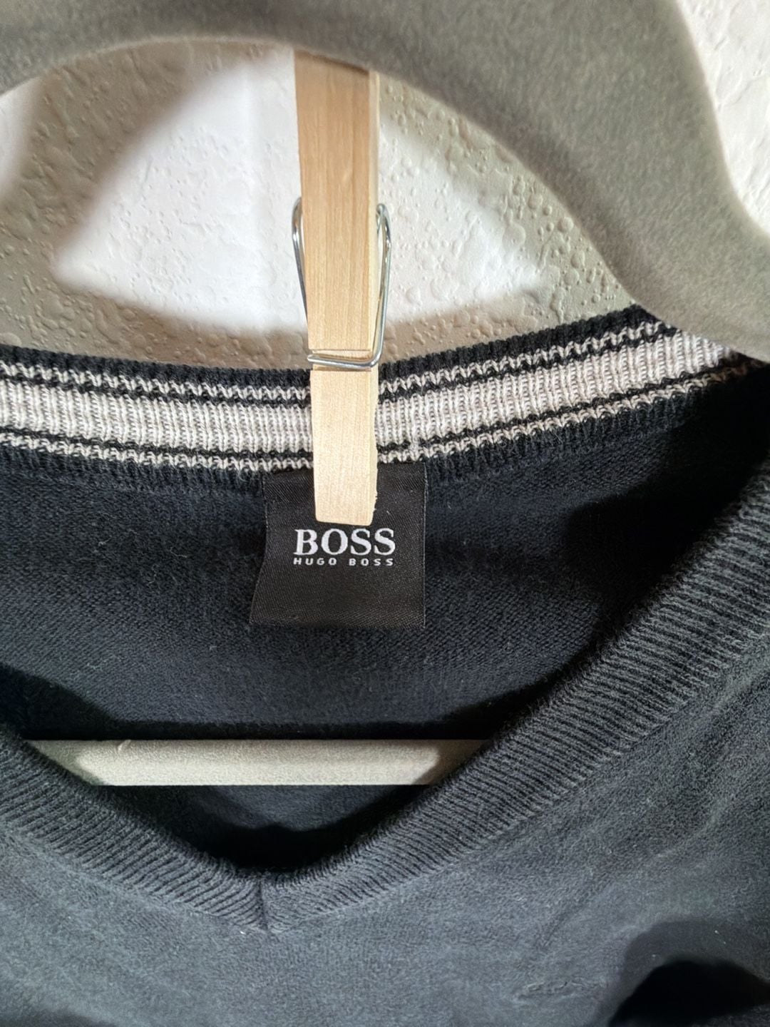 Boss Hugo Boss V-Neck Sweater Size M Black Golf Tournament 4