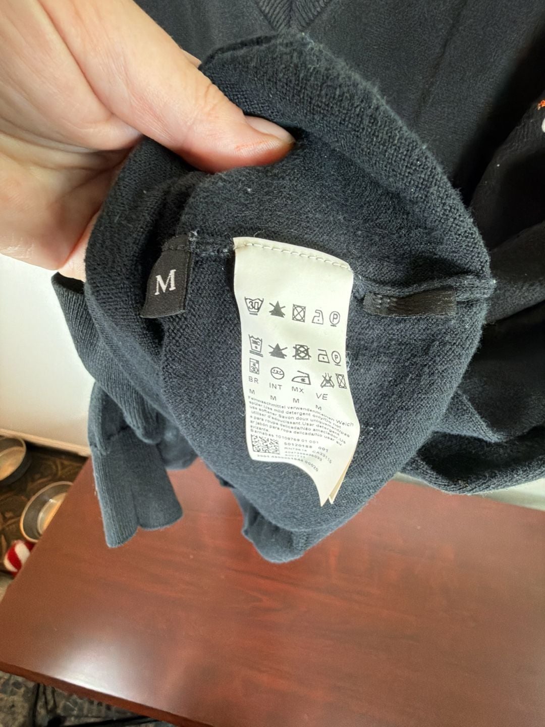 Boss Hugo Boss V-Neck Sweater Size M Black Golf Tournament 5