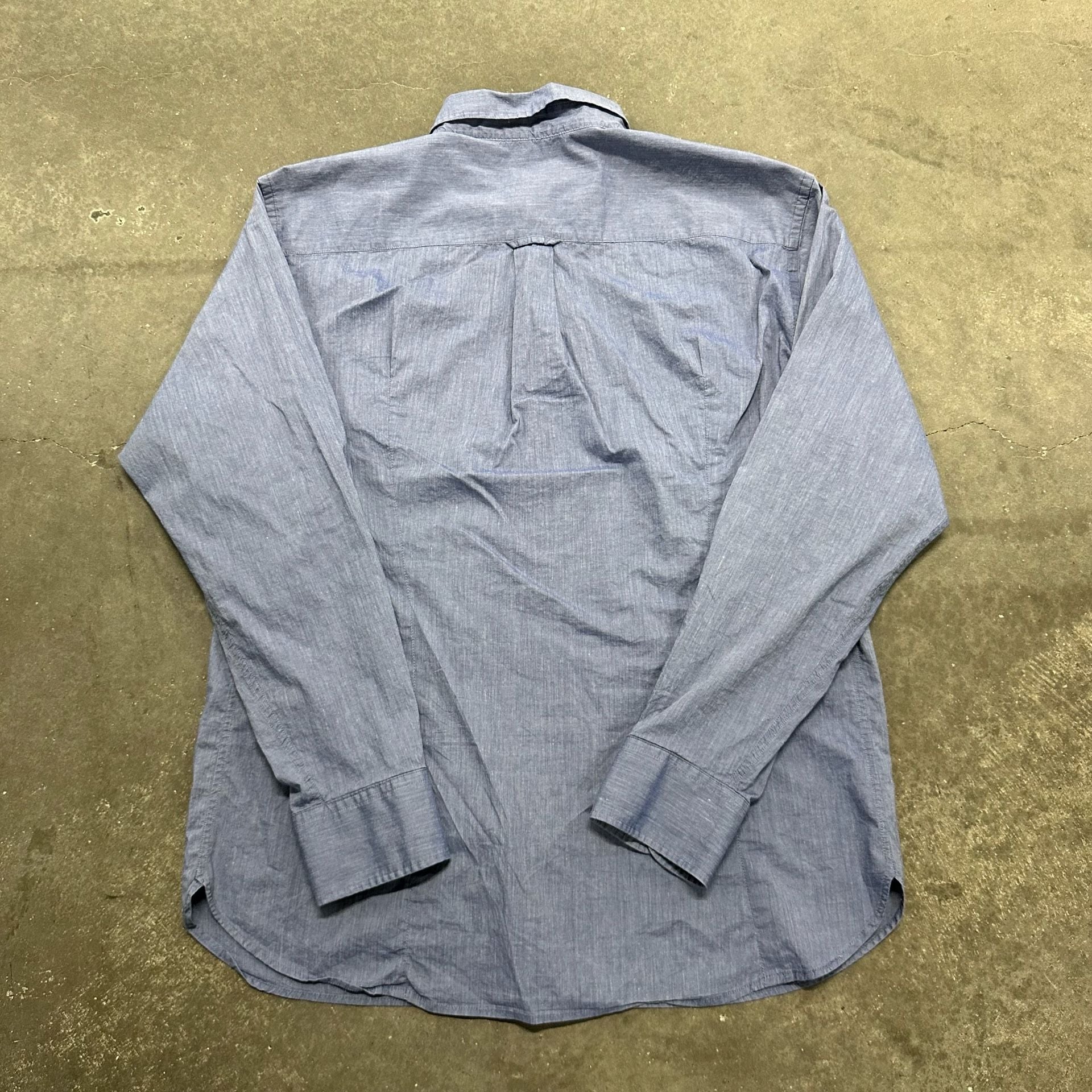 Peter Millar XL Chambray Button Down Shirt Long Sleeve Classic Preppy Golf 4