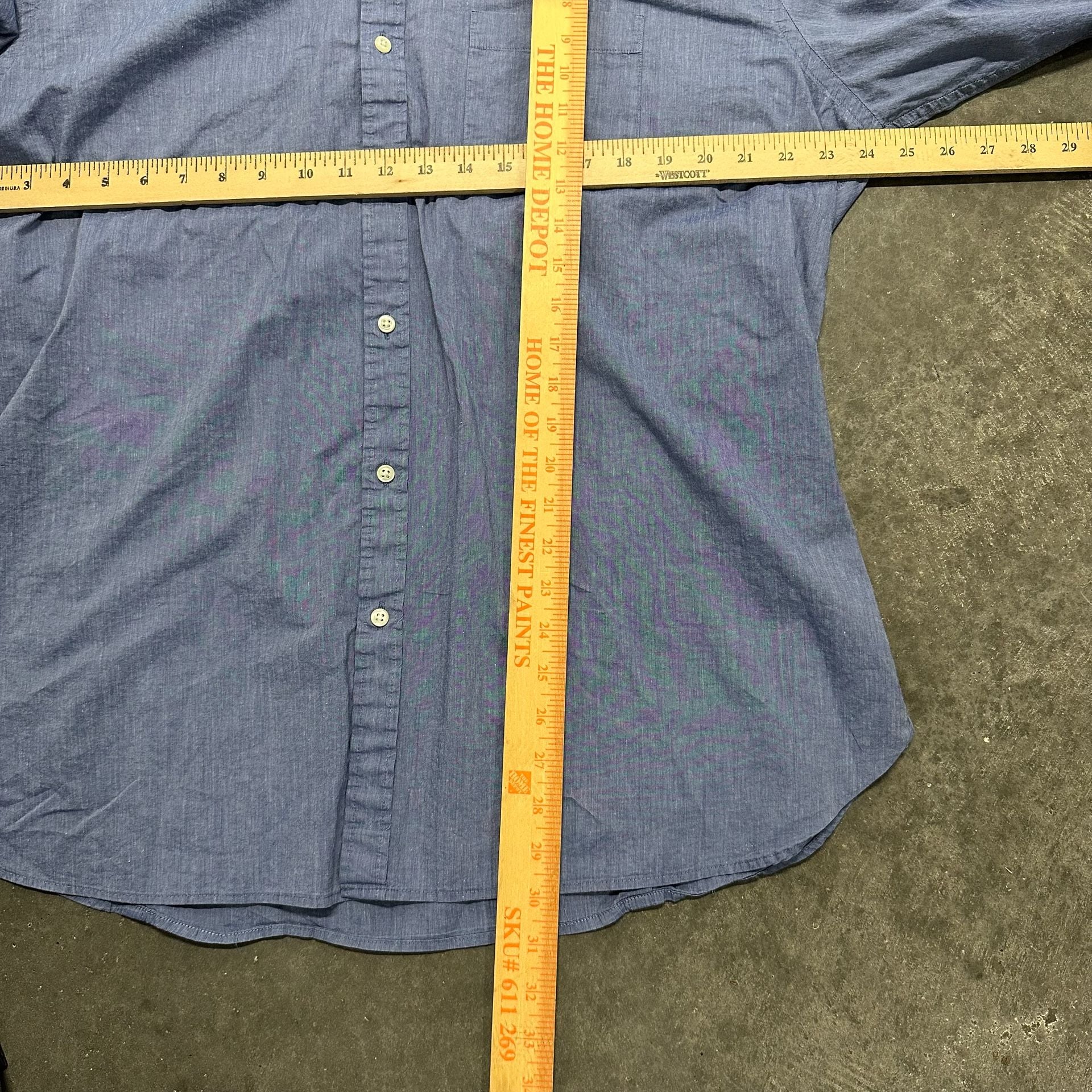 Peter Millar XL Chambray Button Down Shirt Long Sleeve Classic Preppy Golf 5