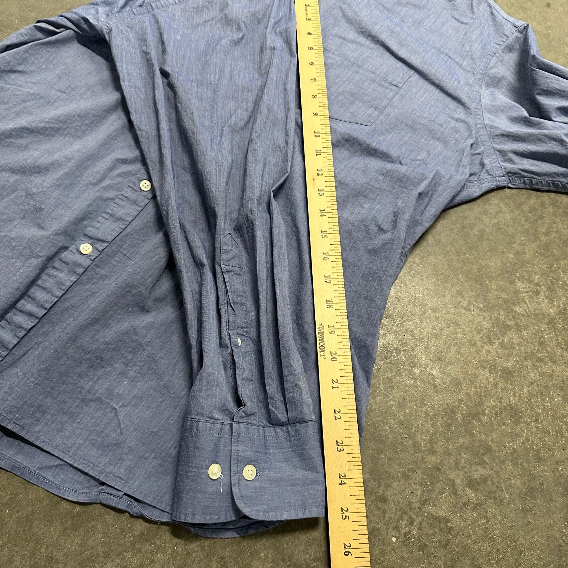 Peter Millar XL Chambray Button Down Shirt Long Sleeve Classic Preppy Golf 6