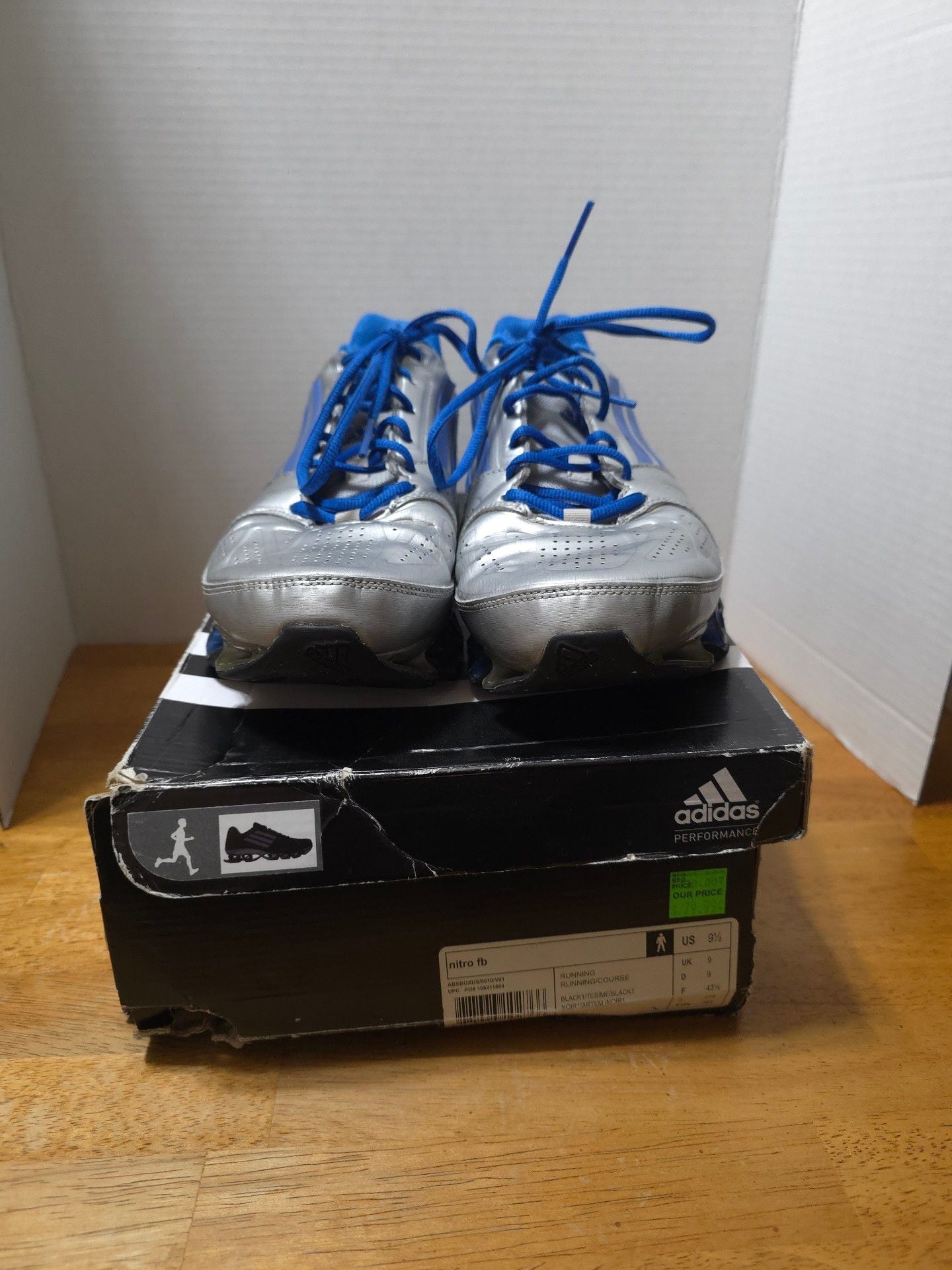 Adidas Response Bounce Size 9.5 Silver Blue Sneakers 3