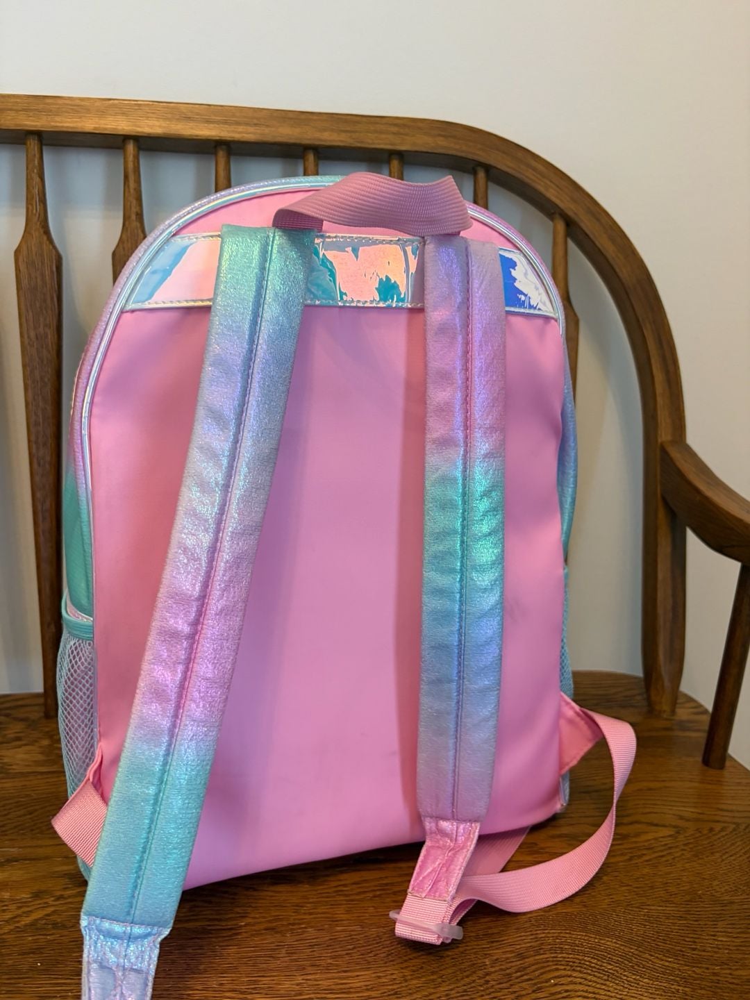 Unicorn Sequin Pink Blue Metallic Backpack School Bag 5