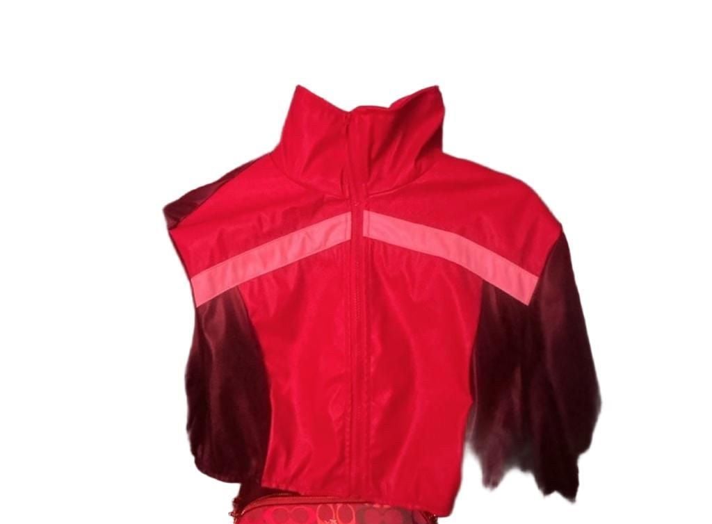 Fashion Nova Crossed The Line Faux Leather Jacket Burgundy Combo 2