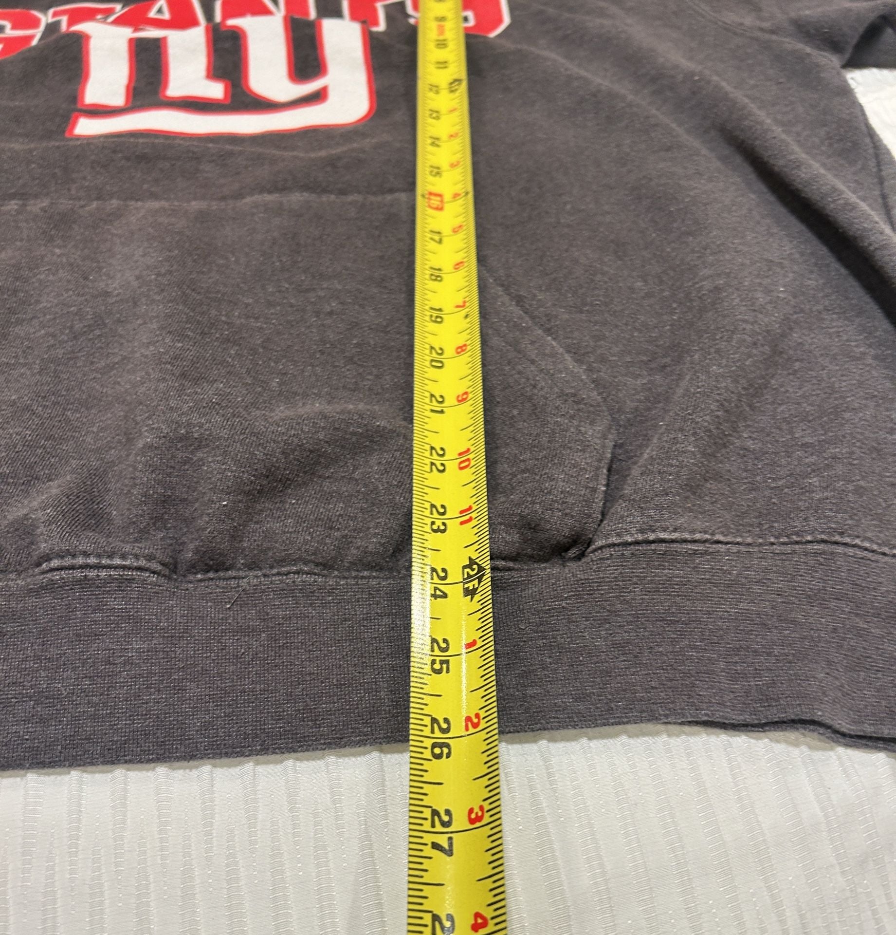 NFL Team Apparel New York Giants Hoodie Charcoal Gray 8