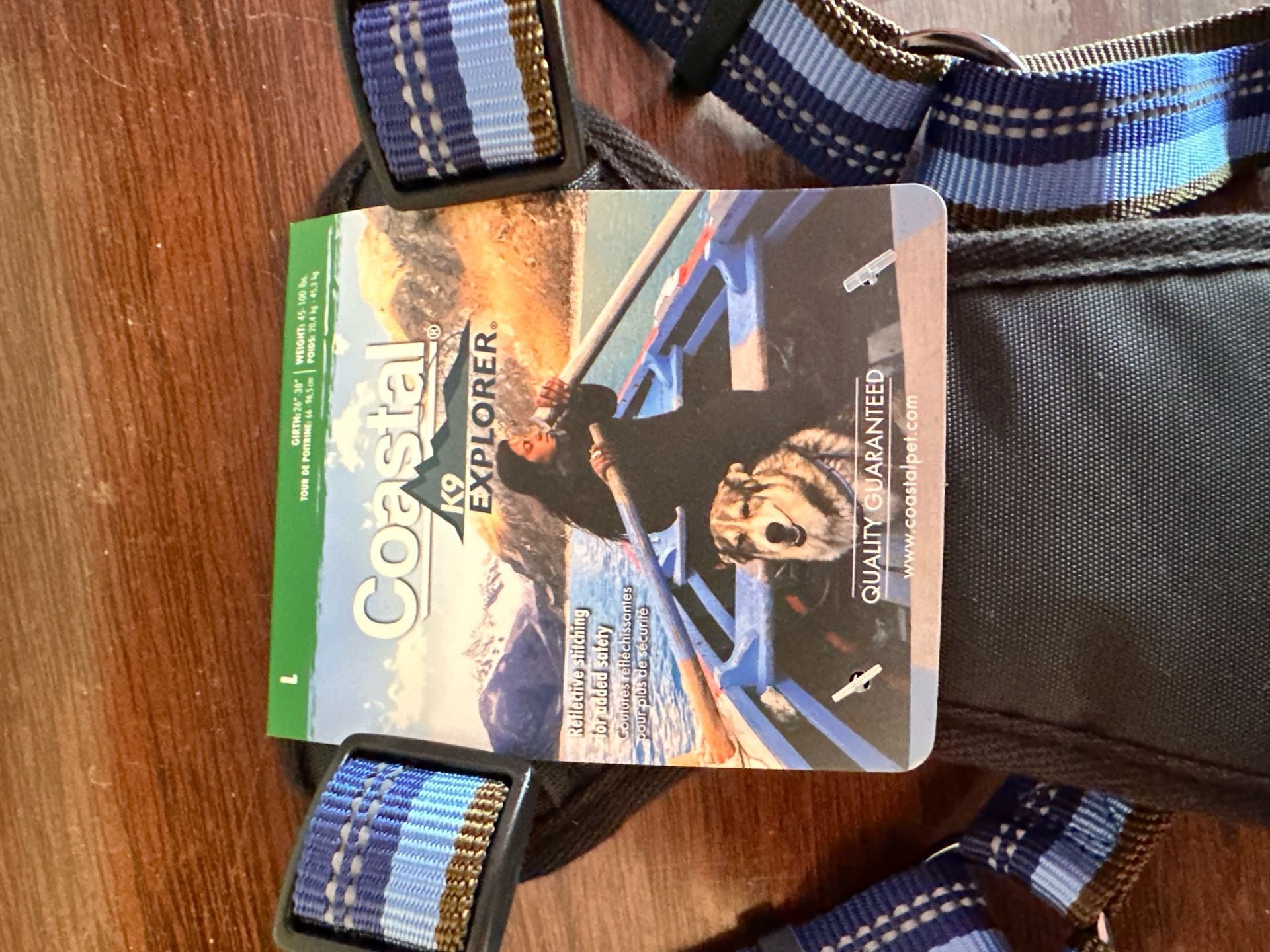 Coastal K9 Explorer Reflective Padded Dog Harness Size L Sapphire 4