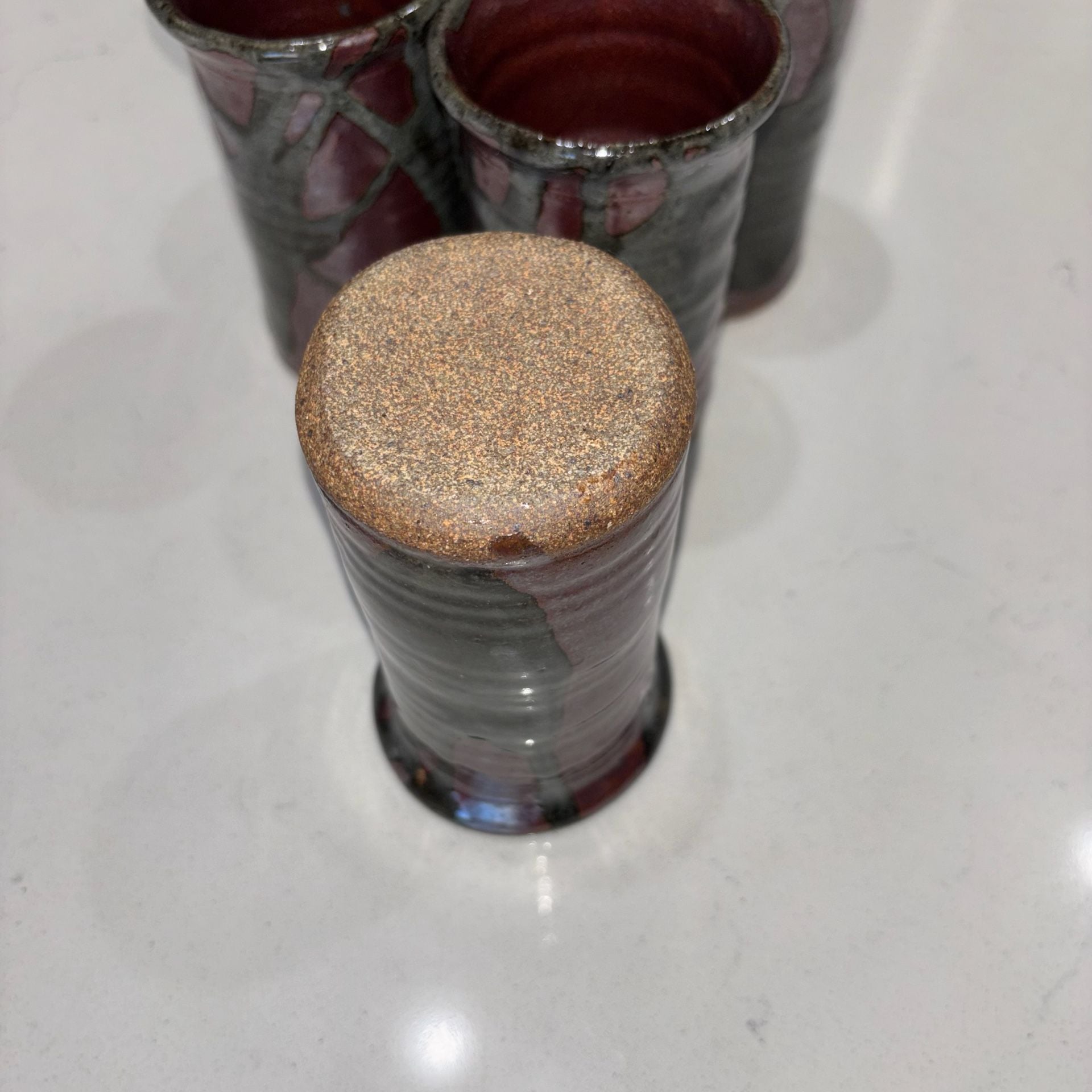 Handmade Studio Pottery Ceramic Tumbler Cups Set Of 5 6