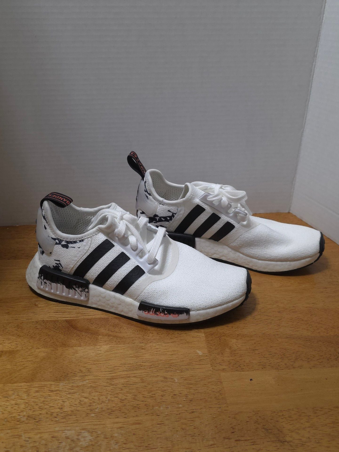 Adidas NMD_R1 White Black Solar Red Sneakers 4