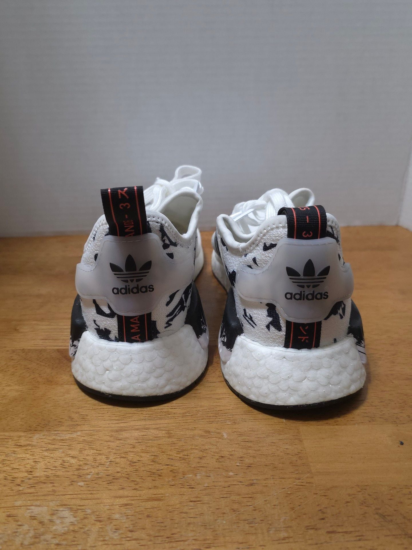 Adidas NMD_R1 White Black Solar Red Sneakers 5