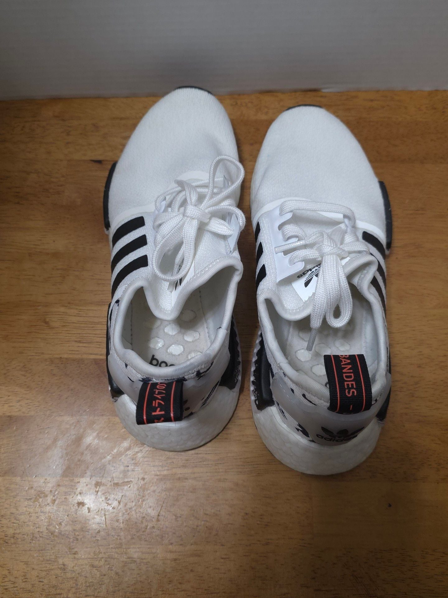 Adidas NMD_R1 White Black Solar Red Sneakers 6