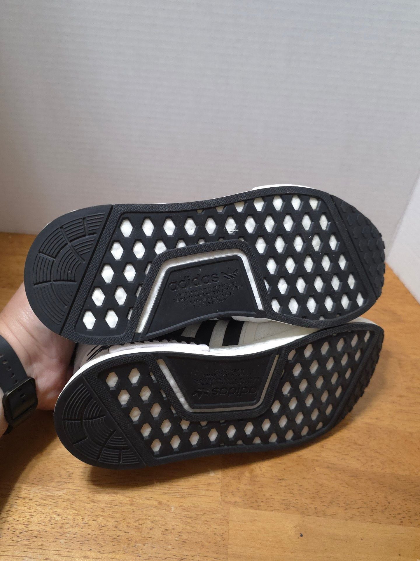 Adidas NMD_R1 White Black Solar Red Sneakers 7