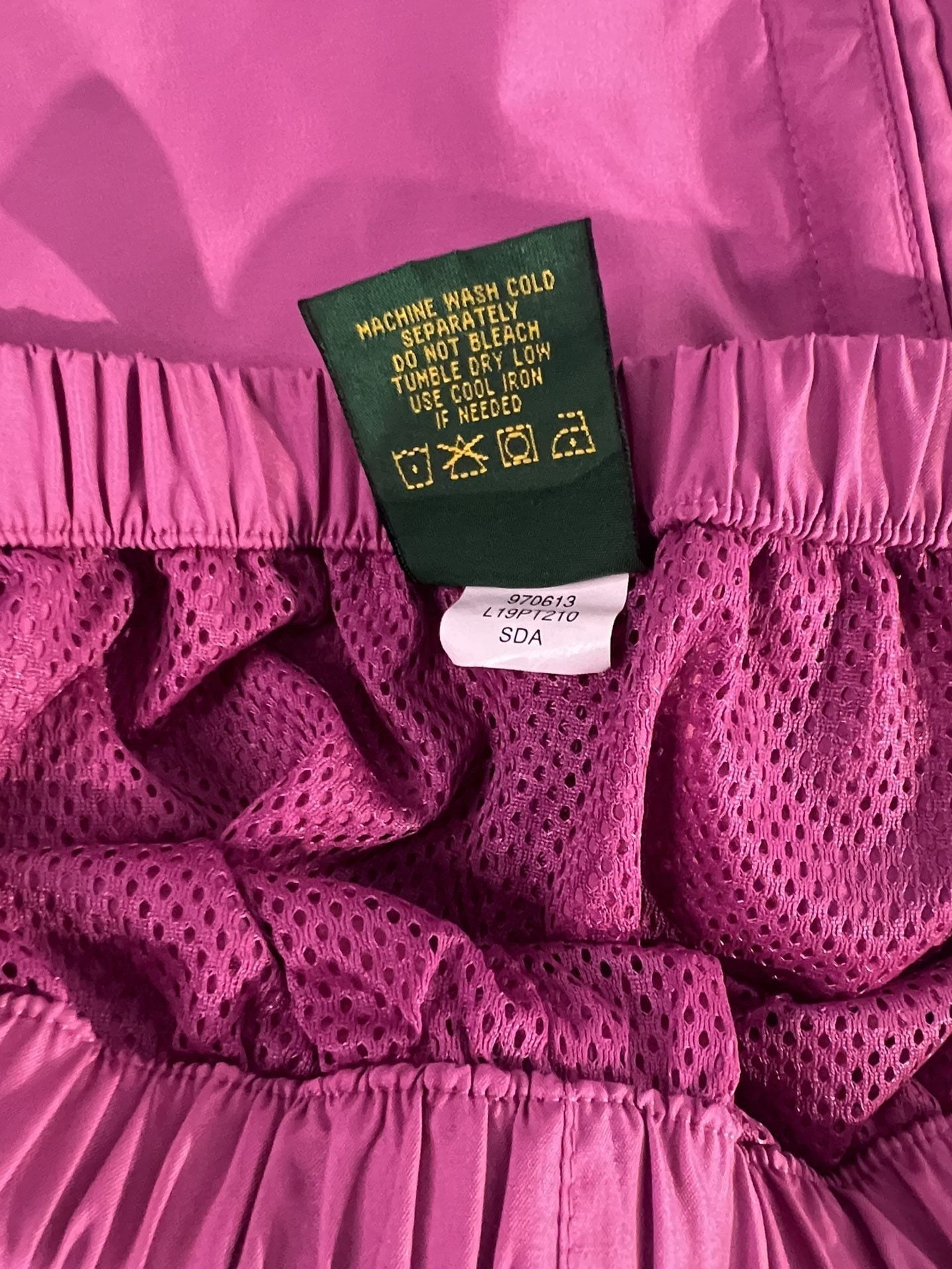 Cabelas Windbreaker Jacket And Pants Set Size L Reg Pink Mesh Lined 4