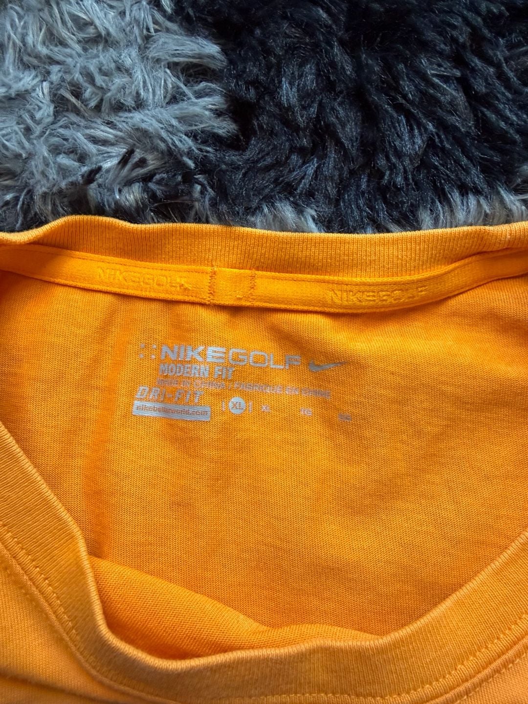 Nike Golf Dri-Fit T-Shirt XL Orange Modern Fit Graphic Tee 7