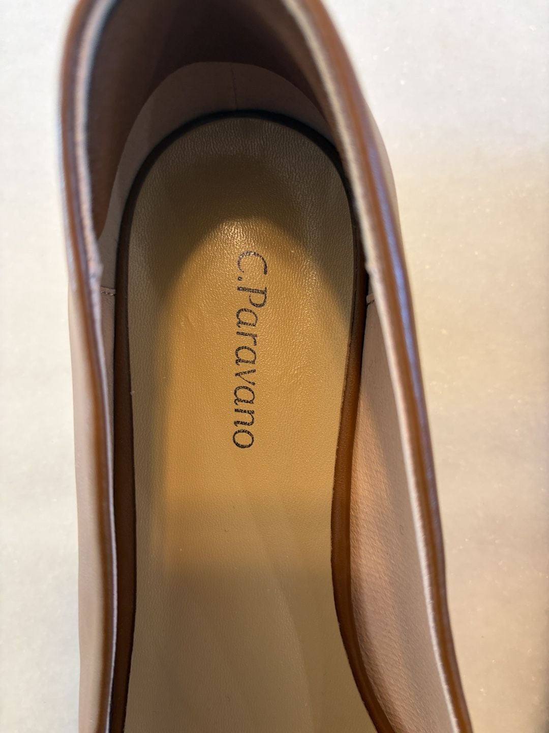 C.Paravano Pointed Toe Flats Size 40 Brown Buckle Leather 3