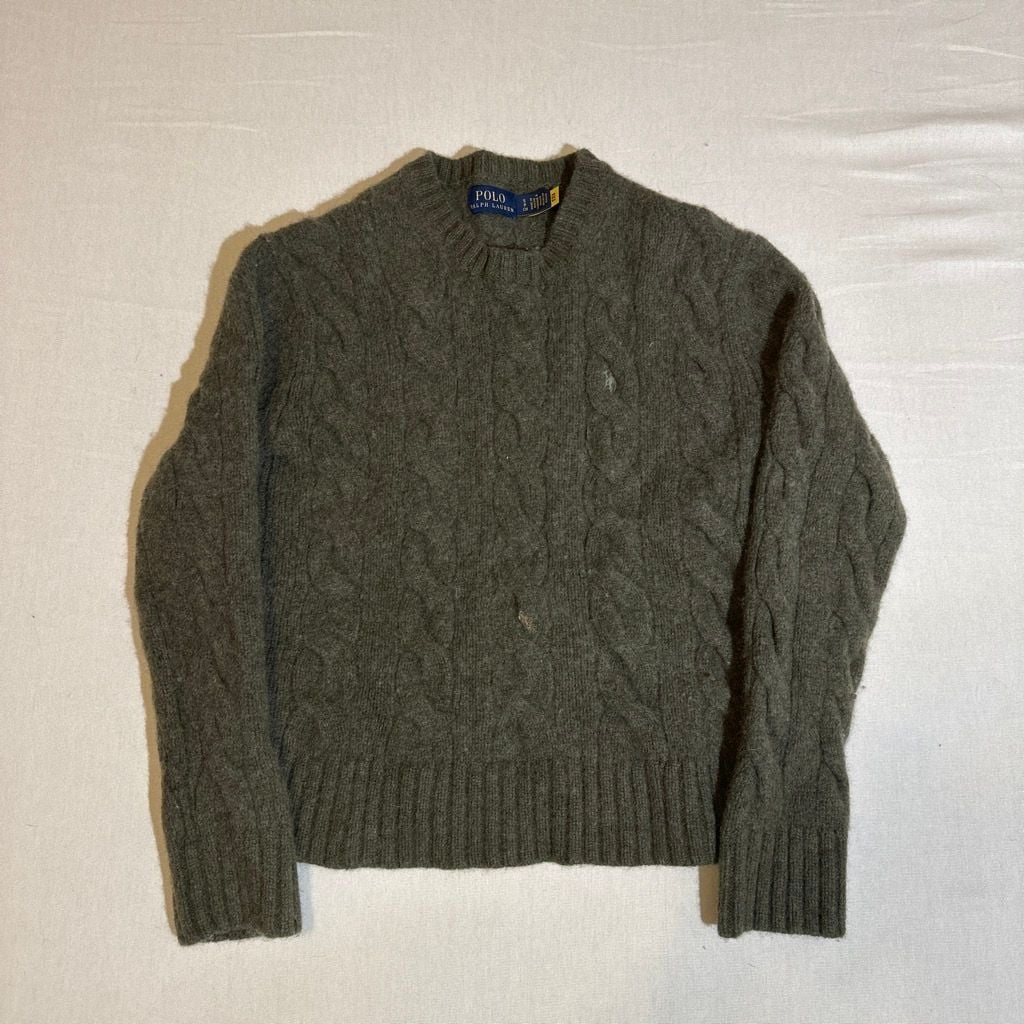 Polo Ralph Lauren Cable Knit Wool Sweater Size S 2