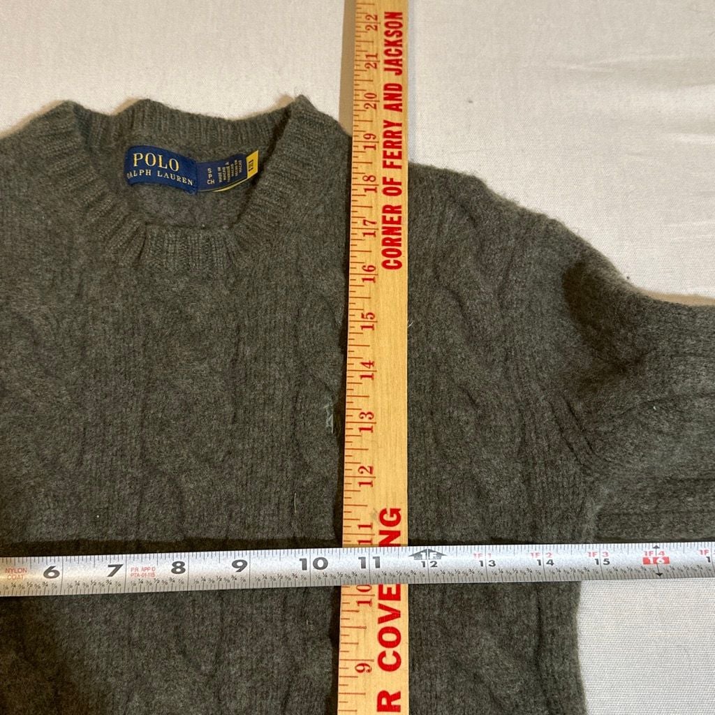 Polo Ralph Lauren Cable Knit Wool Sweater Size S 4