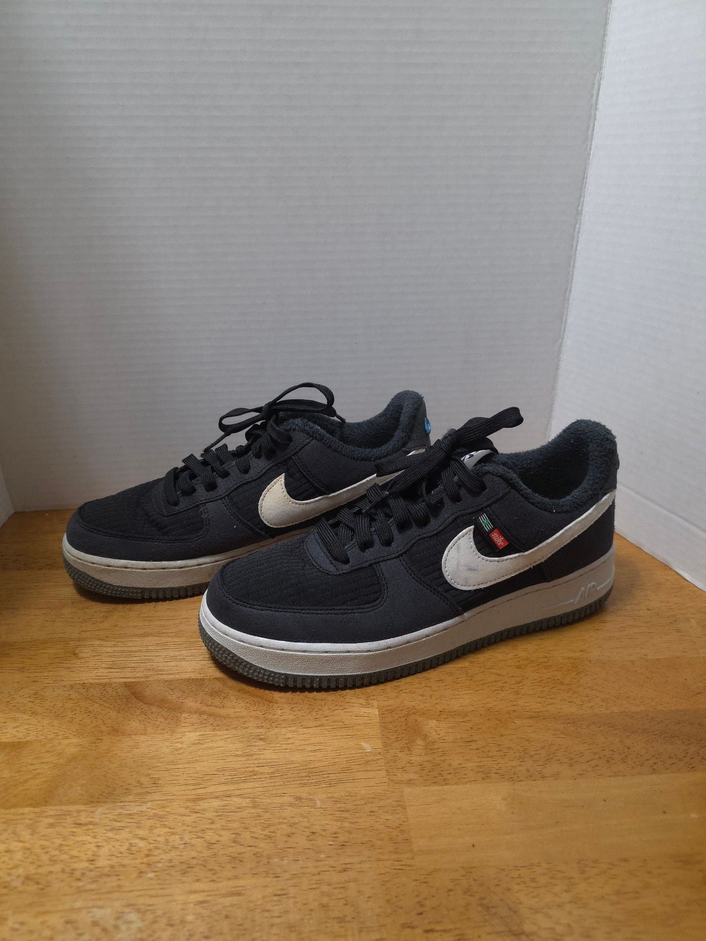 Nike Air Force 1 Low Black White Fleece 2