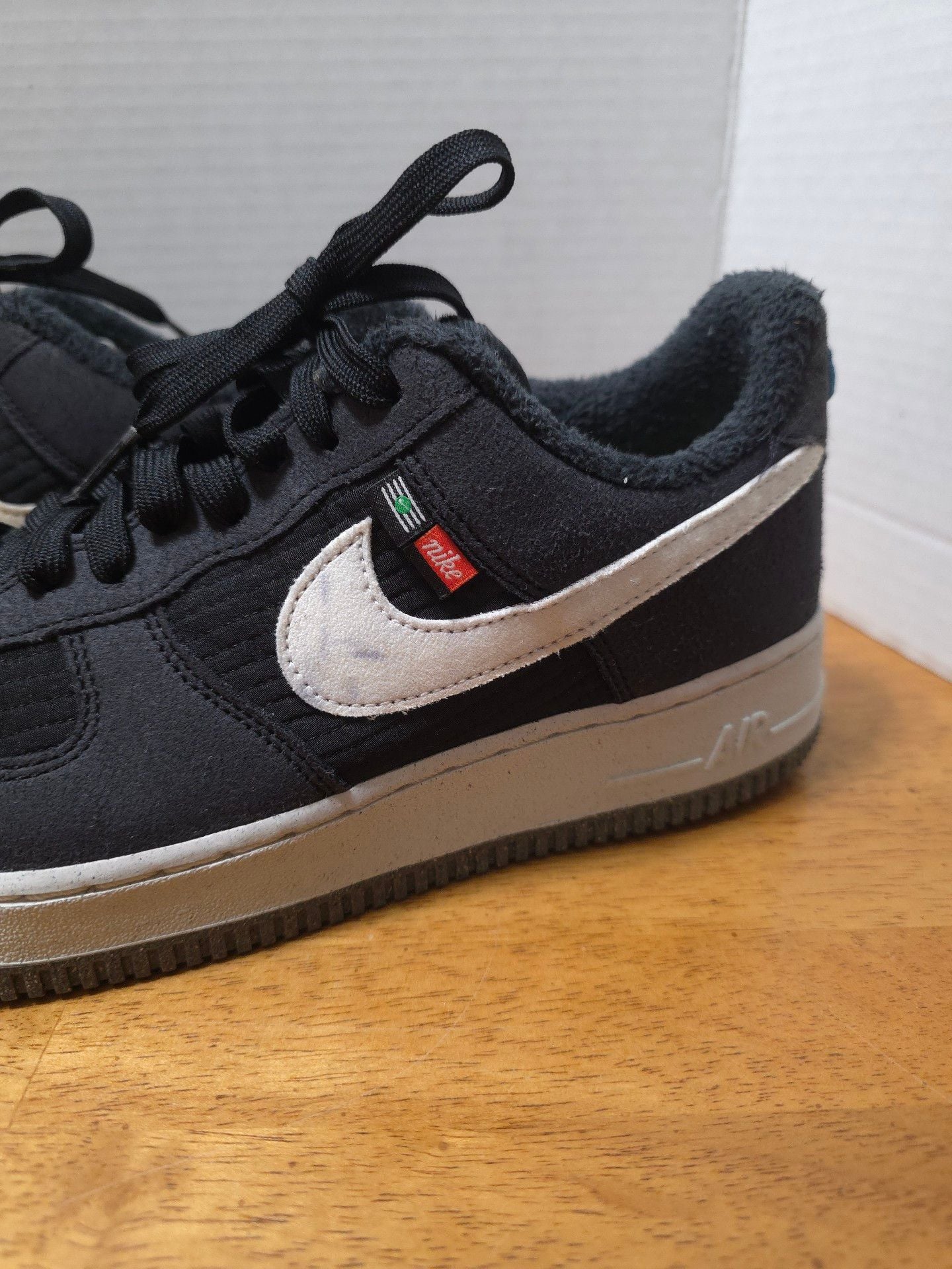 Nike Air Force 1 Low Black White Fleece 3