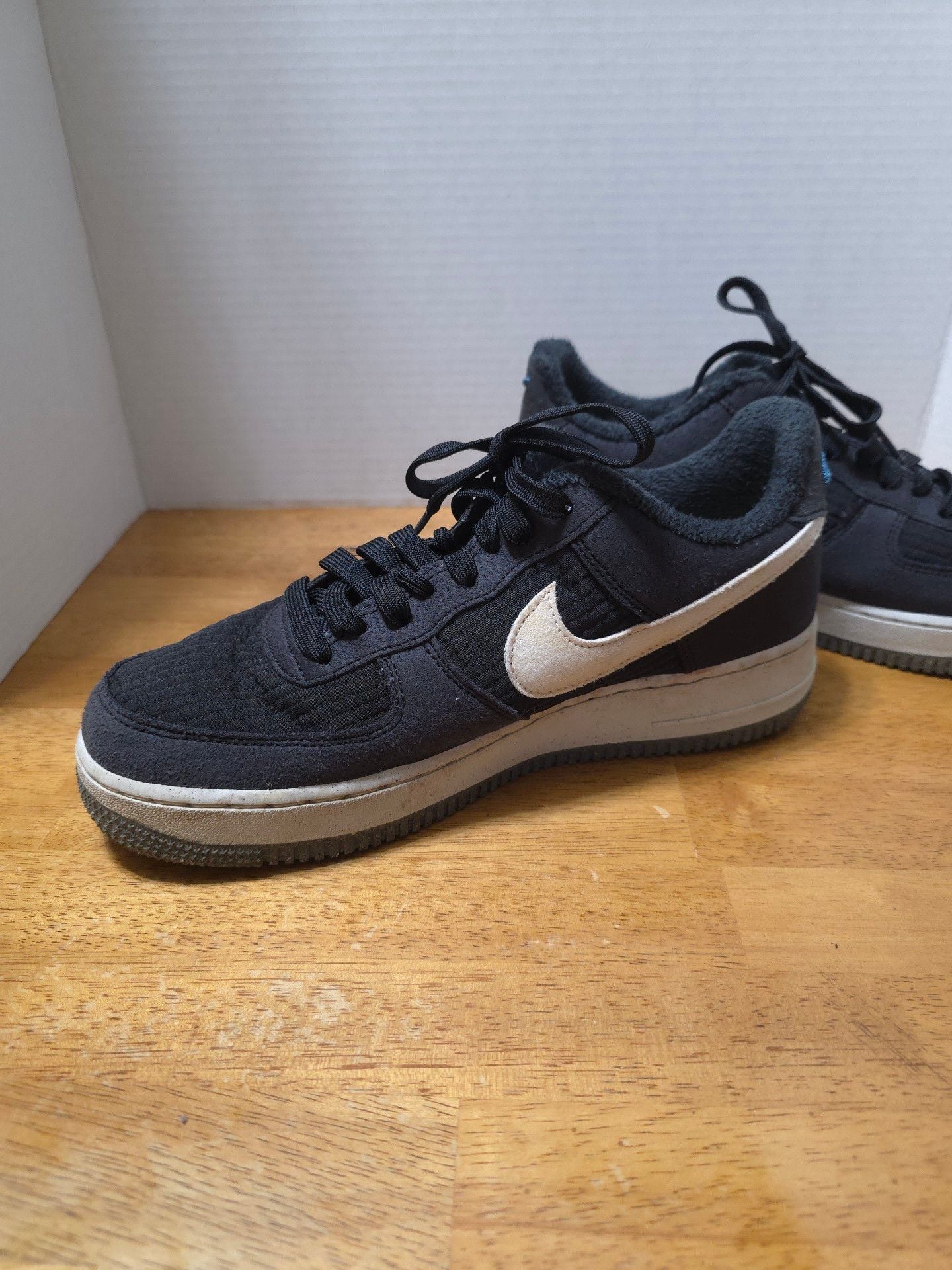 Nike Air Force 1 Low Black White Fleece 7