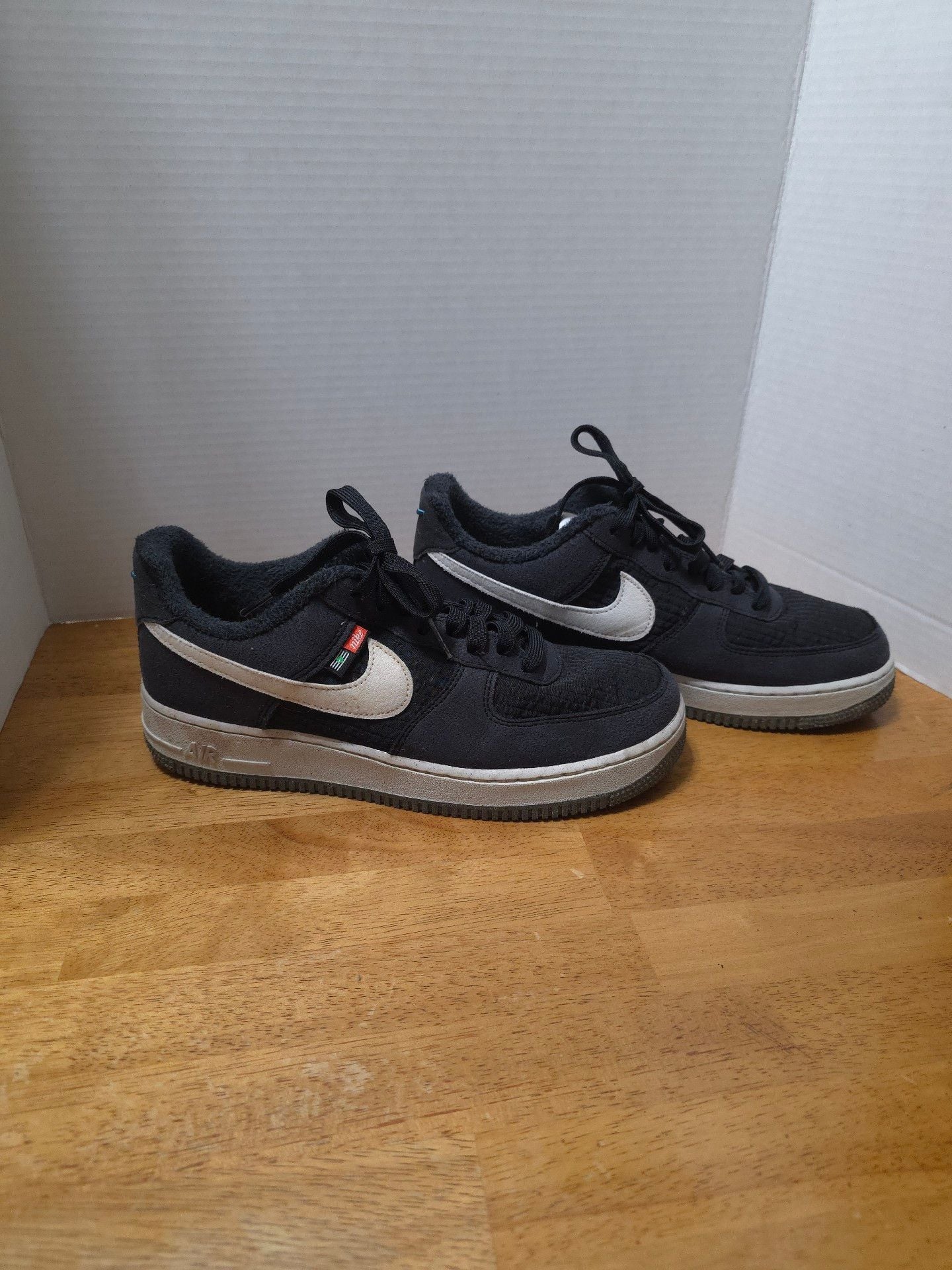 Nike Air Force 1 Low Black White Fleece 8