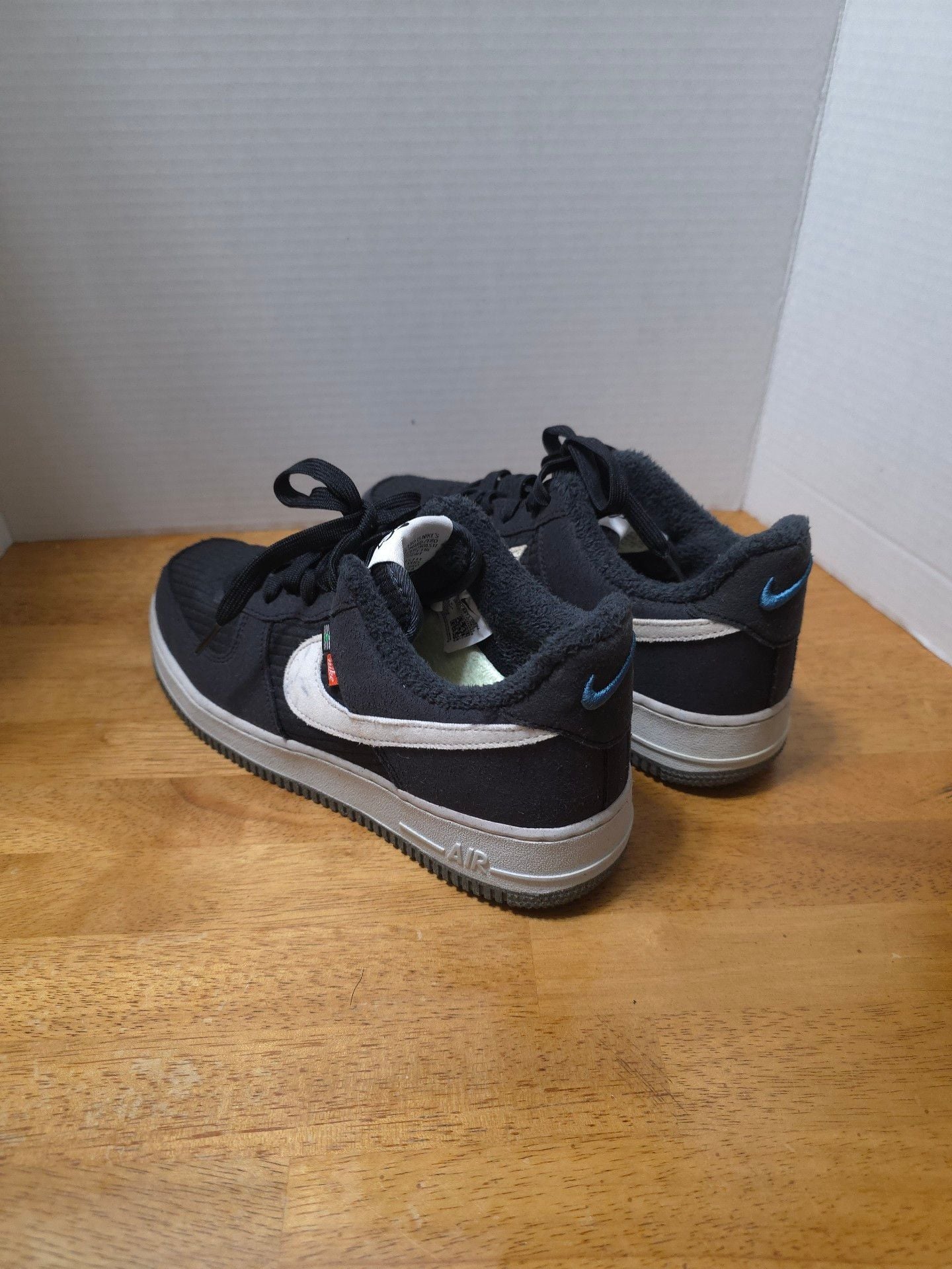 Nike Air Force 1 Low Black White Fleece 13