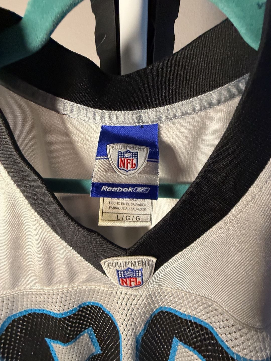 Reebok Carolina Panthers Steve Smith 89 Jersey Size L White 4