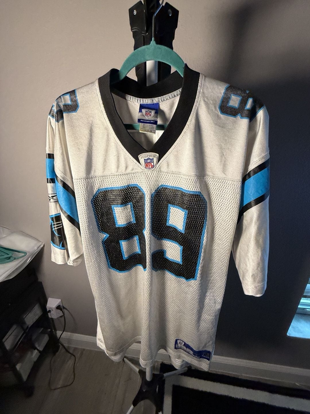 Reebok Carolina Panthers Steve Smith 89 Jersey Size L White 7