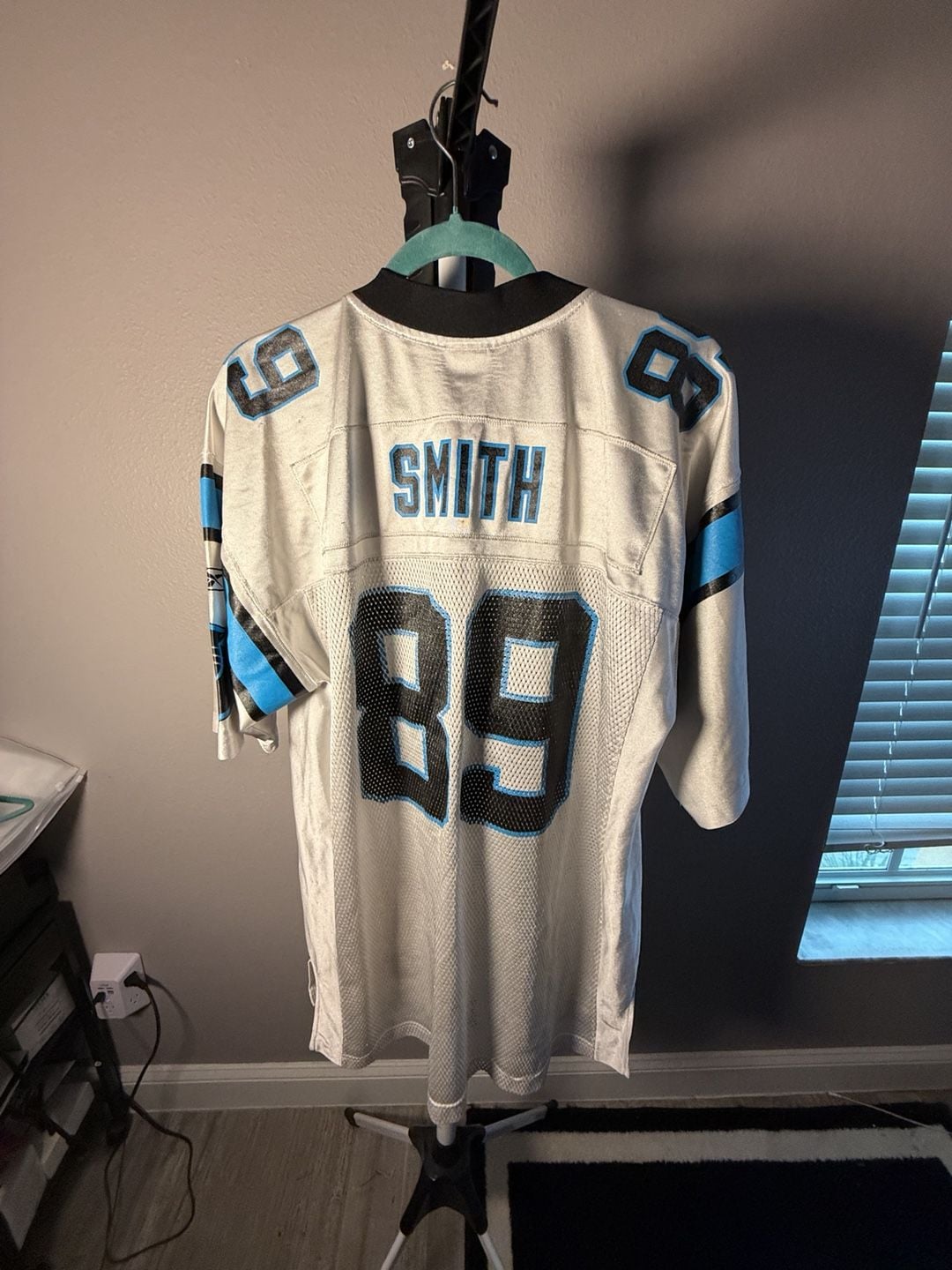 Reebok Carolina Panthers Steve Smith 89 Jersey Size L White 8