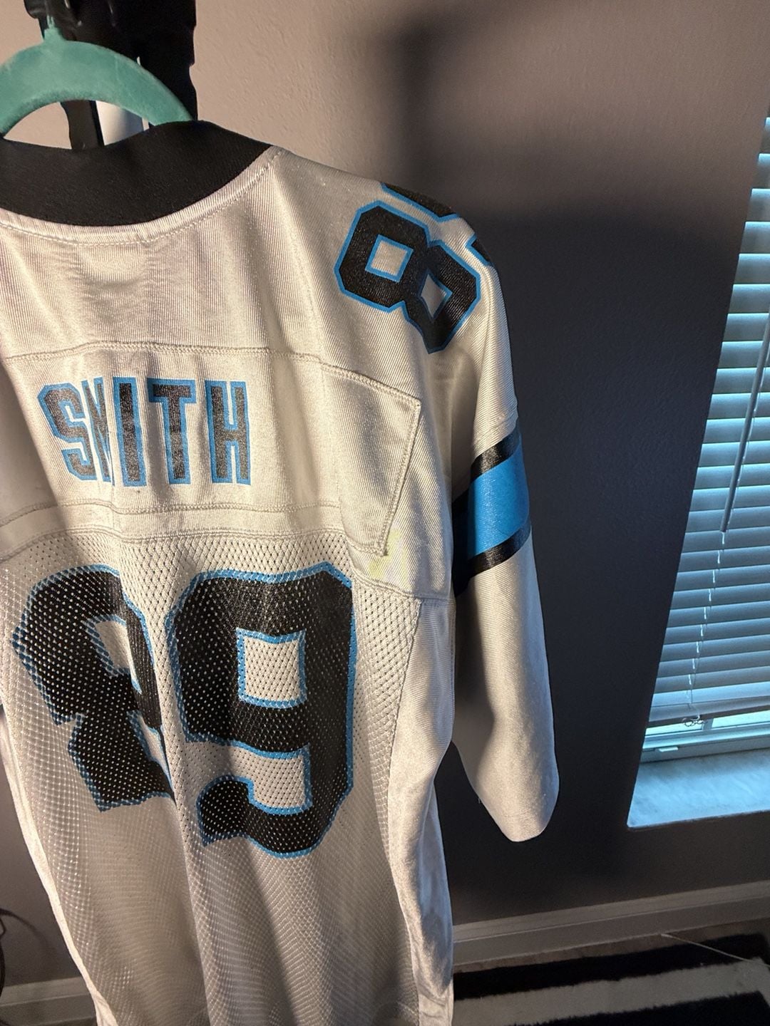 Reebok Carolina Panthers Steve Smith 89 Jersey Size L White 9