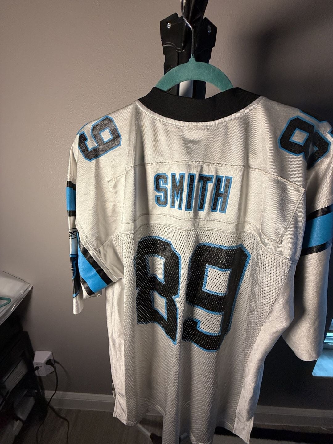 Reebok Carolina Panthers Steve Smith 89 Jersey Size L White 10