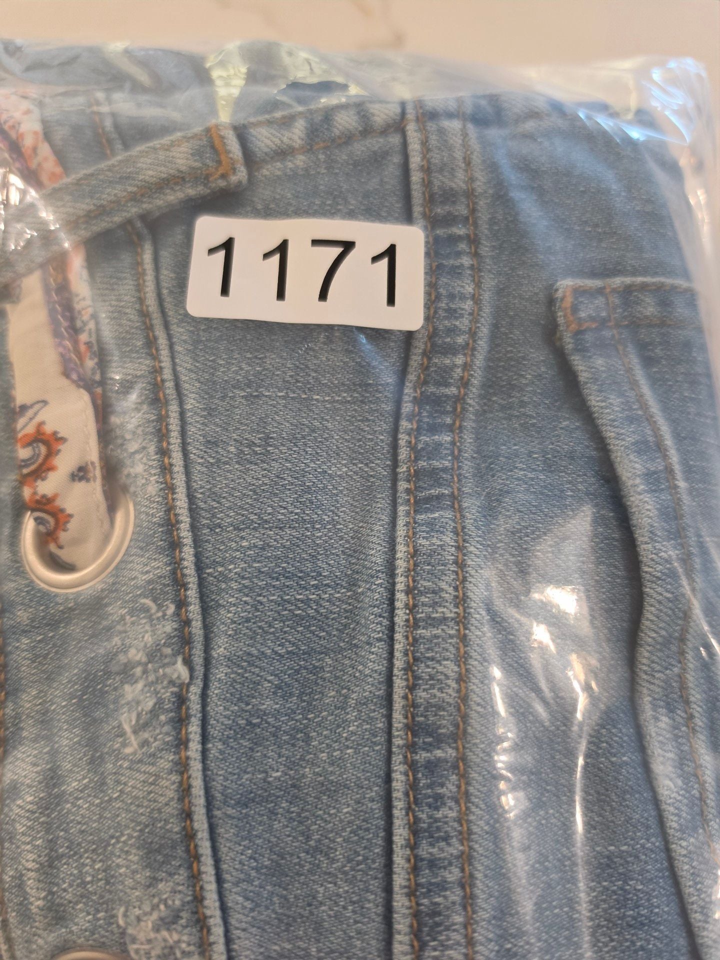 We The Free Jeans Size 25 Blue Bandana Belted 7