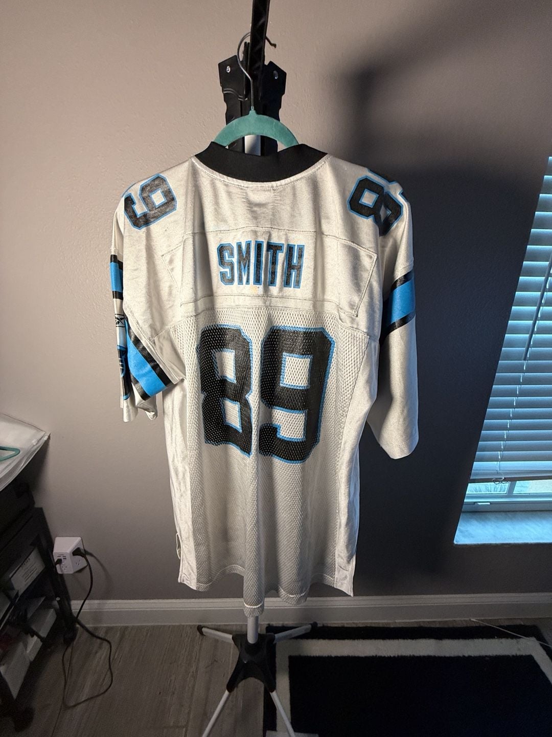 Reebok Carolina Panthers Steve Smith 89 Jersey Size L White 11