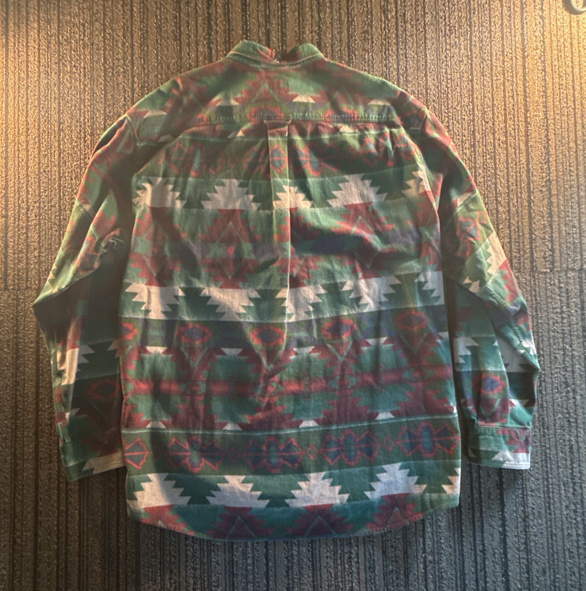 VTG 90s Western Cabela's Outdoor Gear Southwestern Aztec Flannel Shirt XL Tall 9