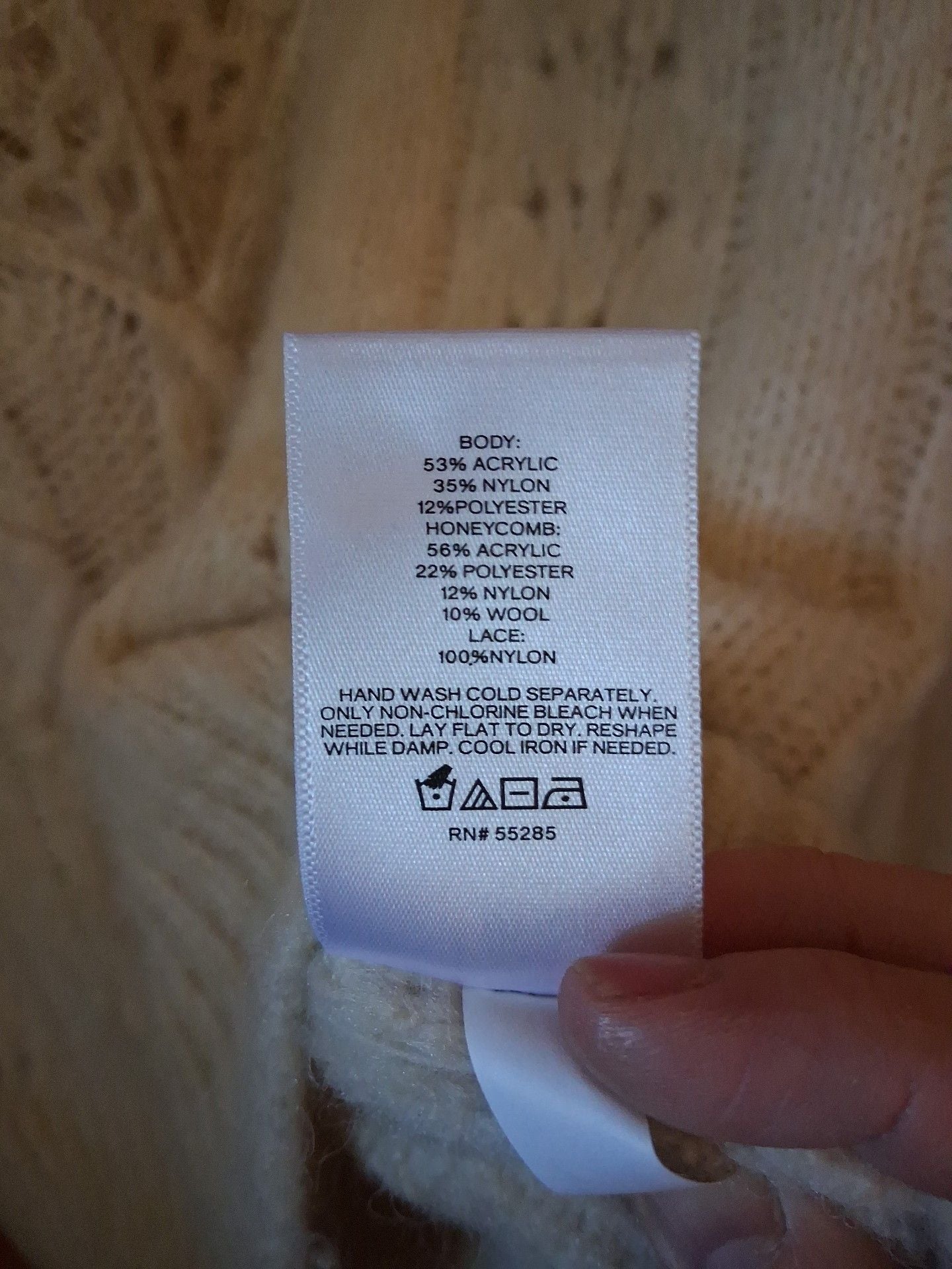 Express Sweater Size XS Cream Lace Trim Knit 4