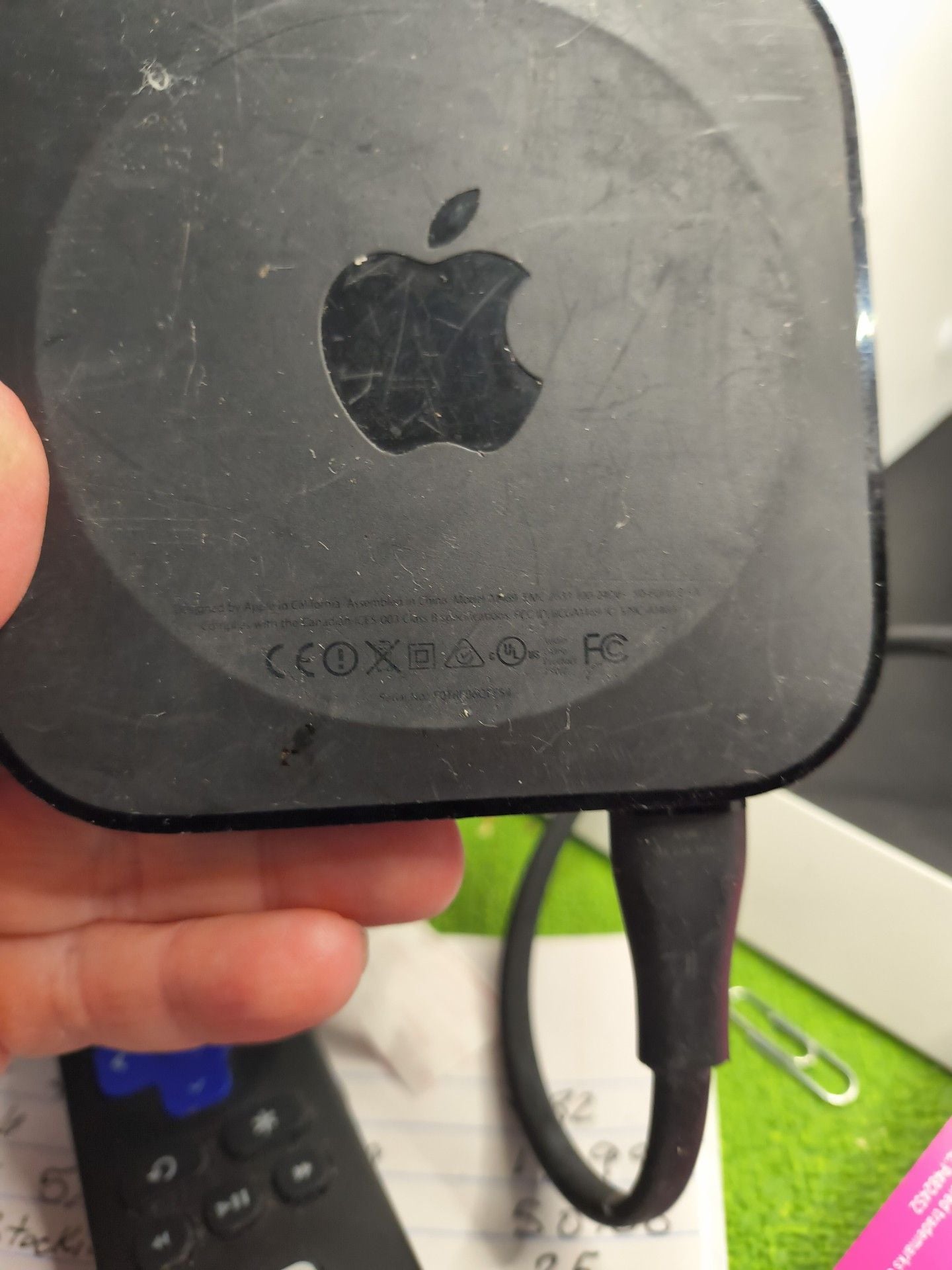 Apple TV 3rd Generation Media Streamer Model A1469 Black with Power Cord 3